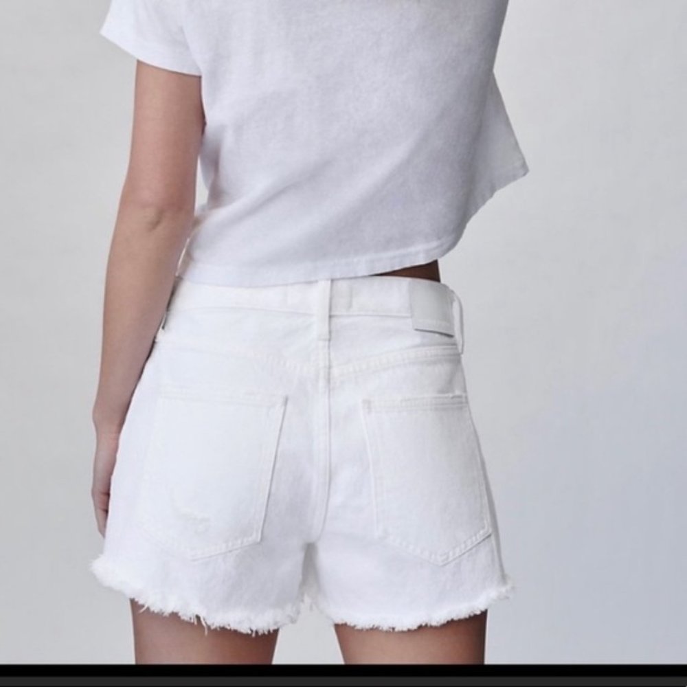 ❗️SOLD❗️Aritzia Denim Forum White Ex Boyfriend Shorts Size 25 - Picture 3 of 13
